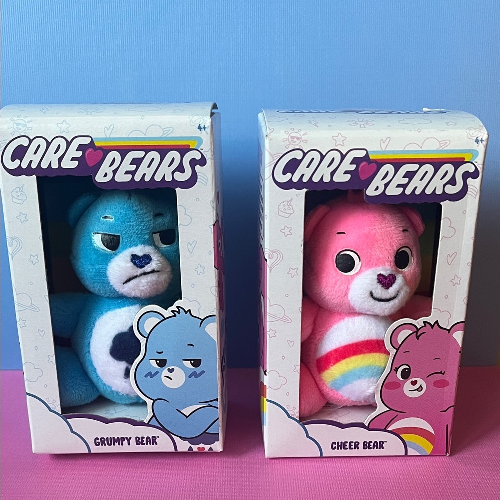 Care Bears Pink Cheer Bear and Blue Grumpy Bear Set